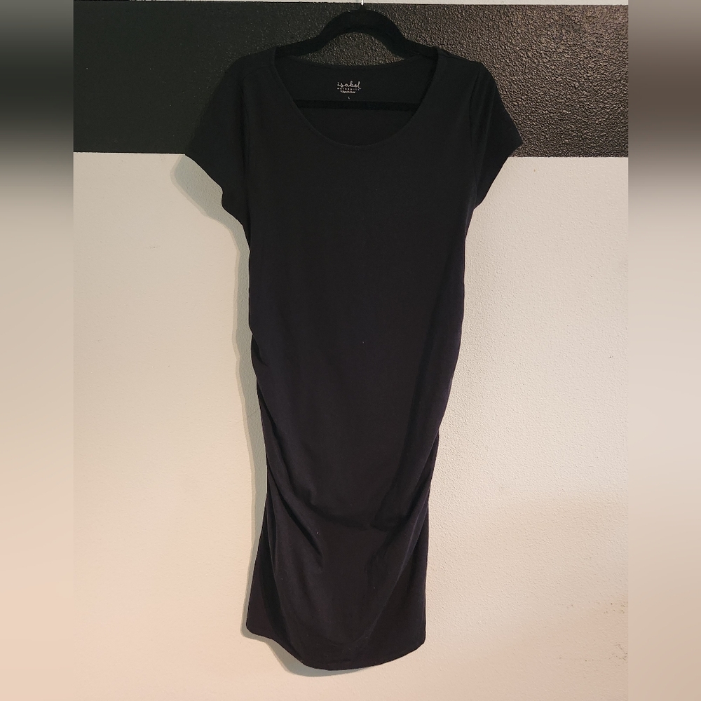 Isabel Maternity by Ingrid & Isabel Classic Black Midi Dress Size Large - Picture 1 of 5